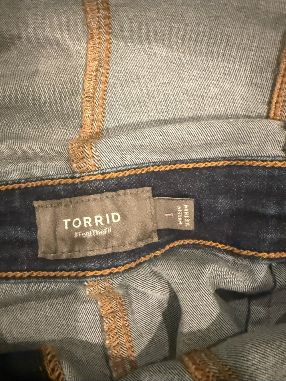 torrid Dark Indigo Denim Wide-Leg Jumpsuit - Picture 3 of 3